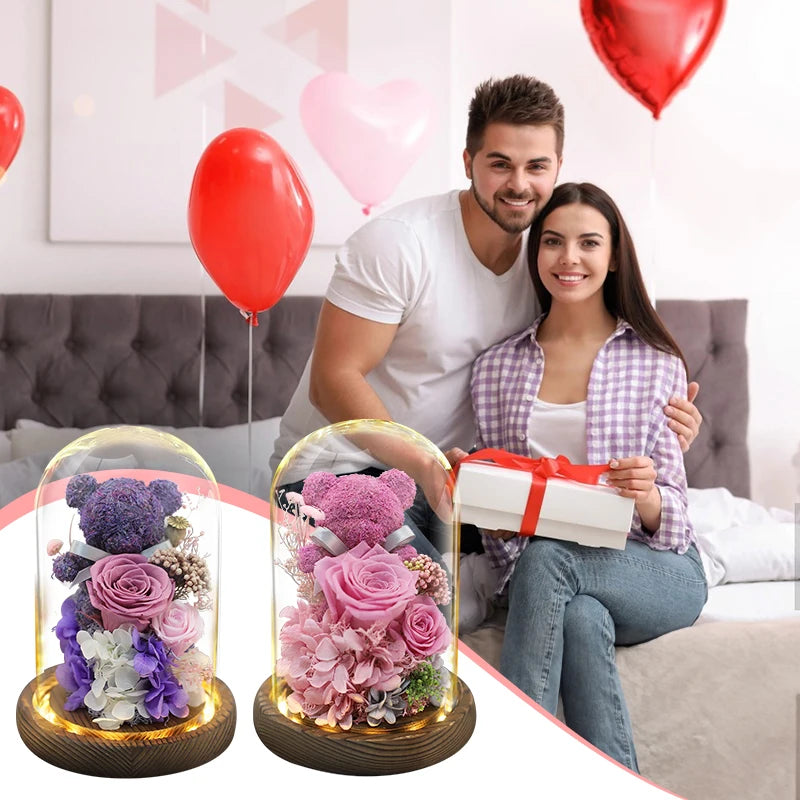 🌹 Wieczna Róża w Szklanej Kopule – Idealny Prezent! 🌹