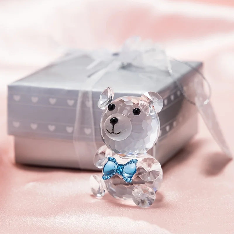 🐻🌹 Kryształowy Miś z Różami – Idealny Prezent na Walentynki, Dzień Matki i Ślub 🌹🐻